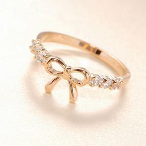 Cute Rhinestone Bow Ring-g..
