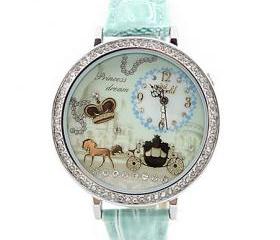 Fashion Rhinestone Trim Polymer Clay Watch