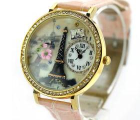 Fashion Eiffel Tower Polymer Clay Watch