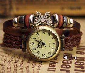 Bohemian Leisure Rope Bracelet Watch-butterfly
