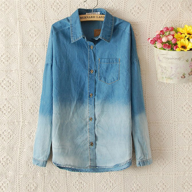 gradient blue shirt
